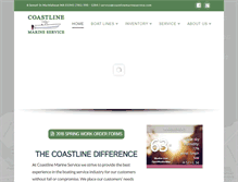 Tablet Screenshot of coastlinemarineservice.com